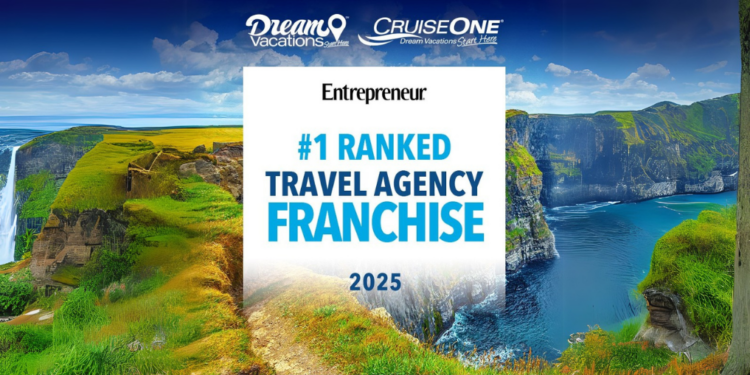 Dream Vacations/CruiseOne Named #1 Franchise in The Travel Category in Entrepreneur Magazine’s Franchise 500® Ranking