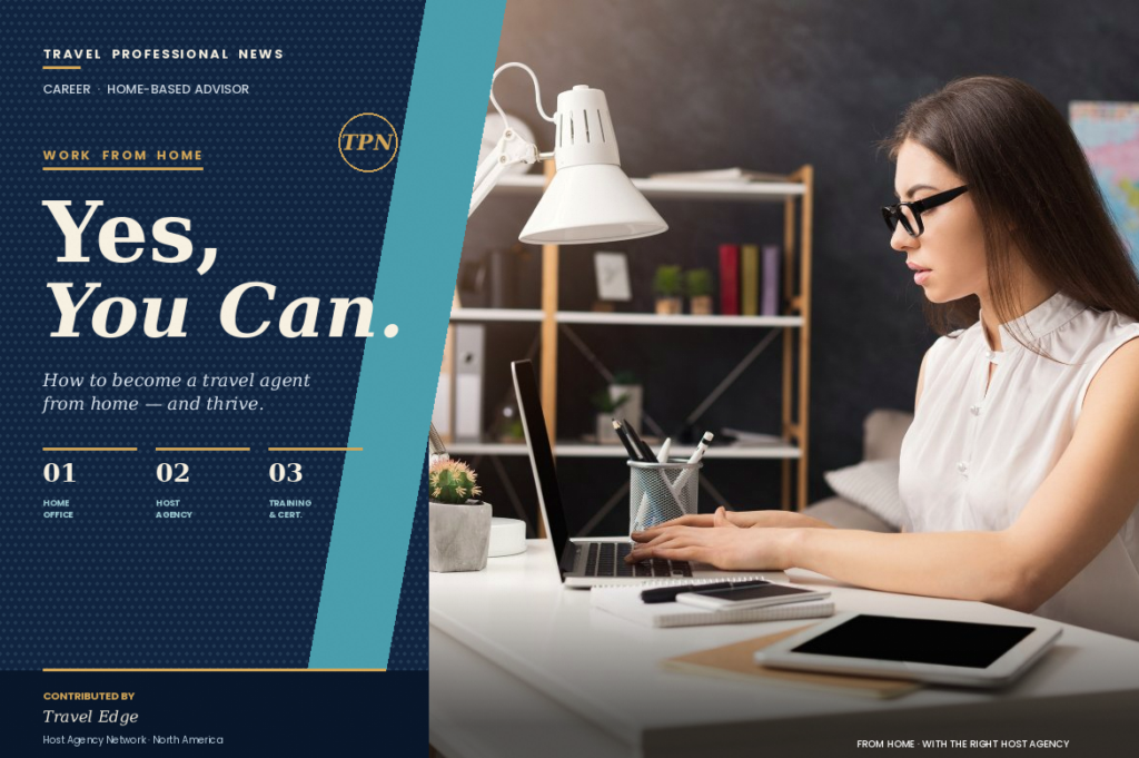 Home-based travel agent working remotely while building a successful travel business with host agency support and flexible work-from-home opportunities.