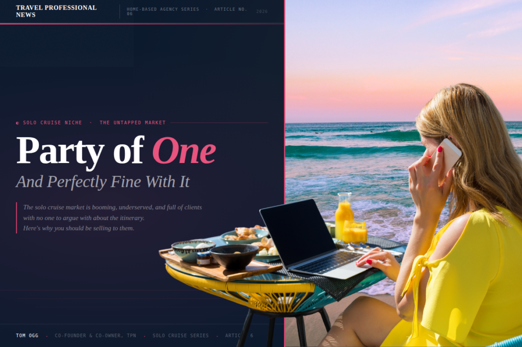 Solo cruisers enjoying the freedom of independent travel, highlighting the growing solo cruise market and cruise vacation lifestyle.